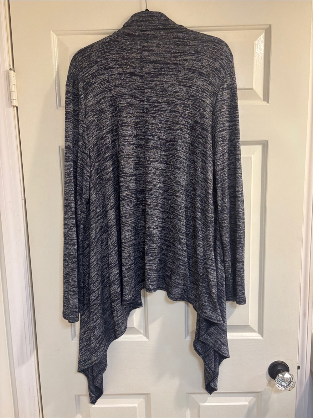 Banana Republic Heather Navy Draped Open-Front Cardigan - Picture 2 of 2